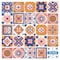 Homeroots 5" x 5" Blue Gold and Blush Mosaic Peel and Stick Removable Tiles 400455 - alternate 5