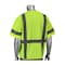 Pip ANSI Type R Class 3 Five Pocket Value Mesh Vest with Black Bottom Front 303-0710B-LY/XL - alternate 2