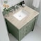 James Martin Vanities Brittany 30" Single Vanity, Smokey Celadon, w/ 3 CM Tajnar Eclos Top 650-V30-SC-3TJR - alternate 6