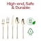 Smarty Had A Party Shiny Gold Moderno Plastic Cutlery Set-Spoons, Forks, Knives, Mini Spoons, Mini Forks, 300 Guests, 1500PK 9330-GSPCS-CASE - alternate 5