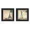 Homeroots Set Of Two Post Cards Black Framed Print Wall Art, 2PK 405684 - alternate 1