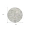 Homeroots 8' Ivory And Gray Round Abstract Washable Indoor Outdoor Area Rug 597976 - alternate 8