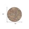 Homeroots 8' Brown Tan And Terra Cotta Round Floral Washable Indoor Outdoor Area Rug 604110 - alternate 9