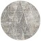 Homeroots 8' Ivory Charcoal And Beige Round Geometric Washable Indoor Outdoor Area Rug 577567 - alternate 6