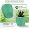 Lifemaster Planter Pots with Drainage Holes, Lightweight, Durable, Space-Saving, Mint, 5PK LMFLOPMIT55 - alternate 7