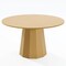 Homeroots 52" Natural Wood Pedestal Base Round Top Dining Table 721089 - alternate 1