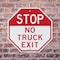 Signmission Stop No Truck Exit, 10 Inch X 10 Inch, Aluminum Metal Signs OC-A-10-324 - alternate 6