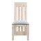 Homeroots Set of Two Gray and Natural Fabric And Wood Slat Back Dining Side Chairs 554615 - alternate 7