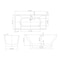 Alfi Brand 67" White Rectangular Acrylic Free Standing Soaking Bathtub AB8840 - alternate 12