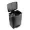 Happimess Marco Rectangular 10.6-Gallon Double Bucket Trash Can with Soft-Close Lid, Charcoal Black HPM1005B - alternate 9