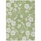 Homeroots 9' X 12' Artichoke Green And Ivory Floral Washable Indoor Outdoor Area Rug 599854 - alternate 9
