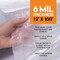 Xpose Safety Tarp, 12 ft x 100 ft, 6 Mil, White, Polyethylene C-612-X - alternate 5