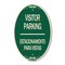 Signmission Bilingual Reserved Parking Sign Visitor Parki, 12 In X 18 In Architectural, Heavy Gauge Aluminum A-OV-G-1218-24299 - alternate 1