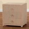Bali & Pari Quinn Bohemian Woven Natural Grasscloth 3-Drawer Nightstand 254-14031-ZORO - alternate 10