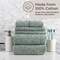 Lavish Home 6PC Jacquard Towel Set 100% Cotton Bathroom Accessories Soft & Absorbent Bathroom Set 67-040-FRST - alternate 8