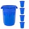 Magnum Tool 55 Gallon Trash Can, High-Vis Blue, Construction Grade, Heavy Duty Plastic, 5PK CMTC-C000-55B05 - alternate 1