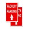 Signmission Faculty Parking With Up Arrow, Vinyl Decals Only 24 Inch x 36 Inch, Vinyl Decal, 2PK DSB-2436-2PACK-FacultyParkingWithUpArrow - alternate 1