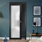 Sartodoors Sliding Pocket Door with Frosted Tempered Glass Planum 2102 Black Solid Core Modern Interior PLANUM2102PD-BLK-18 - alternate 1