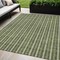 Homeroots 5' X 8' Olive Green And Ivory Striped Washable Indoor Outdoor Area Rug 595884 - alternate 1