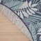 Homeroots 4' Navy Blue Round Floral Indoor Outdoor Area Rug 572547 - alternate 9