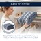 Jonathan Y Orton Distressed Ticking Stripe Non-Slip Machine-Washable Navy/Cream 8 ft. x 10 ft. Area Rug WSH519D-8 - alternate 5