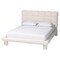 Baxton Studio Ralayna Modern Luxe Ivory Boucle Fabric Queen Size Bed 250-13649-ZORO - alternate 1