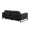 Homeroots 77in Black Italian Leather Power Reclining Loveseat 720497 - alternate 10