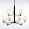 Vidalite Seren 9-Light Matte Black Chandelier With Handmade Glass Shades, Modern Style Pendant Chandelier CE1013061 - alternate 8