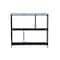 Homeroots 30" Black and White Iron Three Tier Geometric Bookcase 391926 - alternate 1