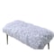 Homeroots 18in White and Gold Upholstered Faux Fur Bench 347539 - alternate 4