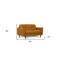 Homeroots 59in Camel And Brown Leather Loveseat 515676 - alternate 3