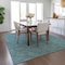 Homeroots 3' X 5' Teal Blue And Ivory Geometric Washable Indoor Outdoor Area Rug 602395 - alternate 9