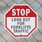 Signmission Stop Look Out for Forklifts Traffic, 10 inch X 10 inch, Aluminum Metal Signs, 2PK OC-A-2PACK-10-58 - alternate 6