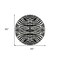 Homeroots 8' Black And Ivory Round Animal Print Washable Indoor Outdoor Area Rug 600590 - alternate 8