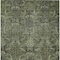 Homeroots 5' X 8' Olive Green And Charcoal Damask Washable Indoor Outdoor Area Rug 603330 - alternate 9
