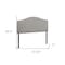 Homeroots Gray Linen Blend Upholstered Arched Full Headboard With Nail Head Trim 490191 - alternate 5