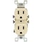 Leviton 15A Ivory Shallow Grounded 5-15R Duplex Outlet S11-05320-0IS - alternate 1