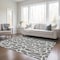 Homeroots 9' X 12' Gray And Ivory Geometric Washable Indoor Outdoor Area Rug 599290 - alternate 9