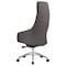 Leisuremod Celeste High-Back Office Chair in Upholstered Leather and Iron Frame with Swivel and Tilt, Grey COT20GRL - alternate 4