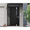 Vdomdoors Steel Door Cynex 6777 Black Sidelight and Transom Window Stainless Inserts Single Modern Painted-W3 CYNEX6777EXD-BLK-W36+12 x H80+16-Left-hand Inswing - alternate 7
