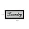 Homeroots 11" X 24" Black and White Handcrafted Laundry Metal Wall Decor 487537 - alternate 5