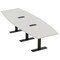 Skutchi Designs 12 Person Conference Table With Power Unit | 12' Boat Table | Harmony Series HAR-BOT-48X144-T.BK-U779-EBLK - alternate 1