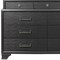 Homeroots 59" Gray Solid Wood Nine Drawer Double Dresser 384059 - alternate 7