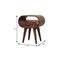 Homeroots 21" Walnut Solid Wood Oval One Drawer Nightstand 722550 - alternate 3
