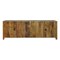 Homeroots 86" Dark Gray Carved Floral Distressed Solid Wood Enclosed Storage TV Stand 558159 - alternate 15