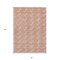 Homeroots 5' X 8' Salmon And Ivory Geometric Washable Indoor Outdoor Area Rug 595032 - alternate 8