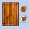 Happimess Eldridge Small 14"W x 10"D Handcrafted Acacia Wood Grain Thick Reversible Cutting Board w/Juice Gro CUT1003B - alternate 7
