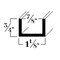 Brunner Aluminum U Channel 3/4" x 1-1/4" x 1/8", Fits 1", 6063-T5 (C41220), 4 Foot Satin Anodized C41220 S4 - alternate 2