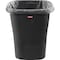 Rubbermaid 8 Gal. Black Rectangular Wastebasket with LinerLock 1835854 - alternate 1