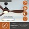 Vaxcel Long Grove, 56 in, Black Ceiling Fan, Walnut Blades, LED, Remote, DC Motor F0143 - alternate 7
